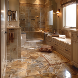 Modern bathroom with a freestanding tub by Piping Pro Plumbing – Bathroom plumbing remodel experts.