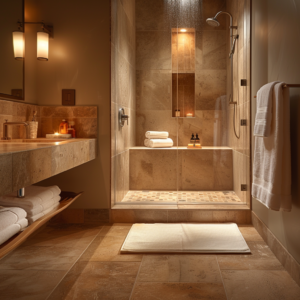 Luxurious master bathroom remodel with his-and-her sinks – Piping Pro Plumbing project.