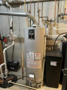 A commercial water heater and softener system, representing the expert commercial plumbing services provided by Piping Pro Plumbing in Dane, Rock, and Green Counties, WI.