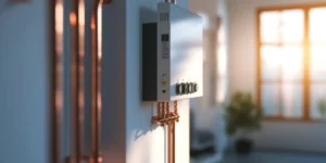 Tankless water heater example for comparison in tankless vs traditional water heaters