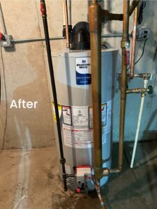 Residential water heater ready for professional water heater installation in Southern WI