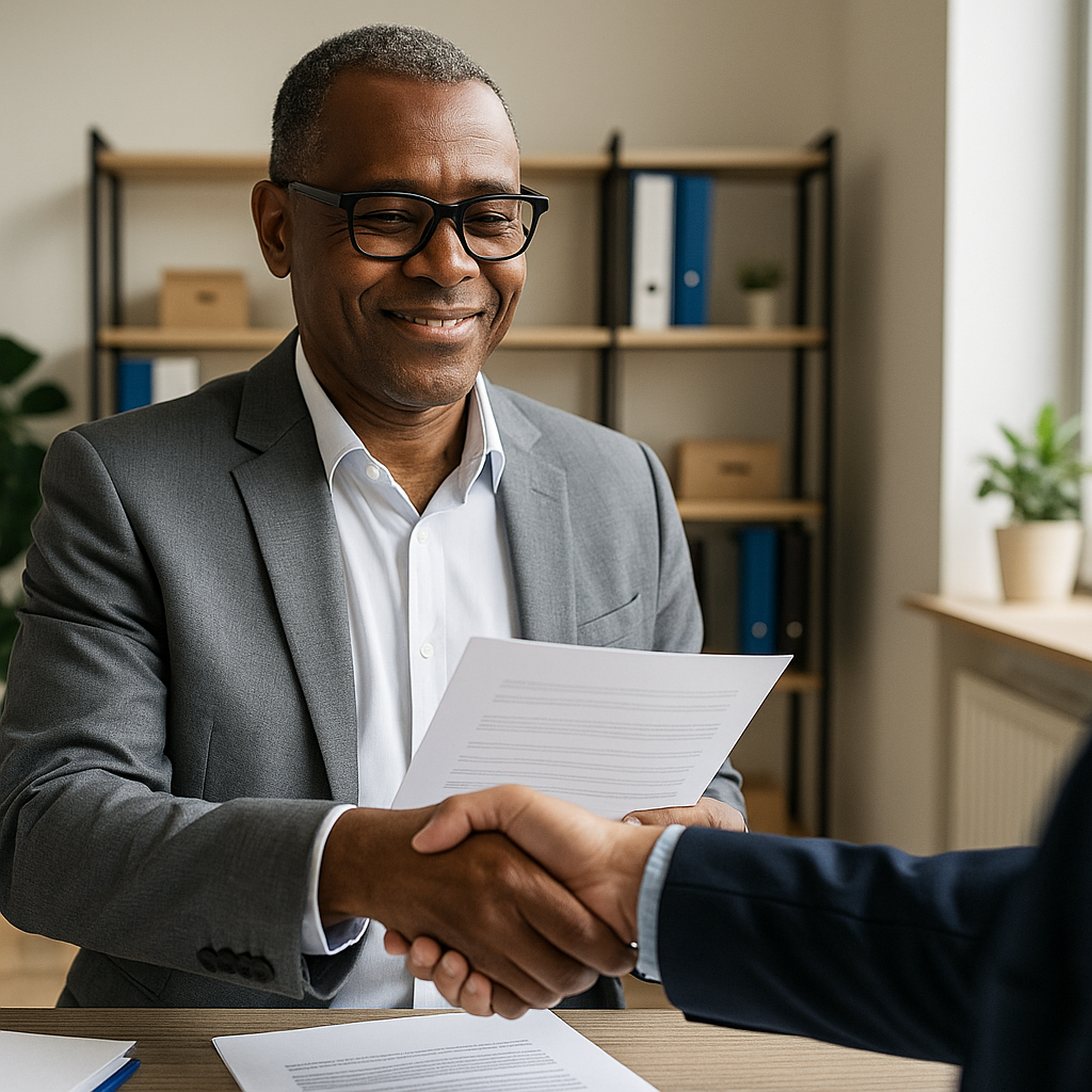 Property manager reviewing plumbing maintenance plans in Madison, Wisconsin